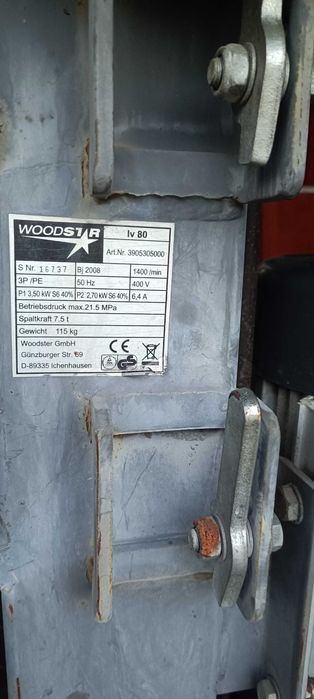 Łuparka rębak hydrauliczny 7,5 Ton