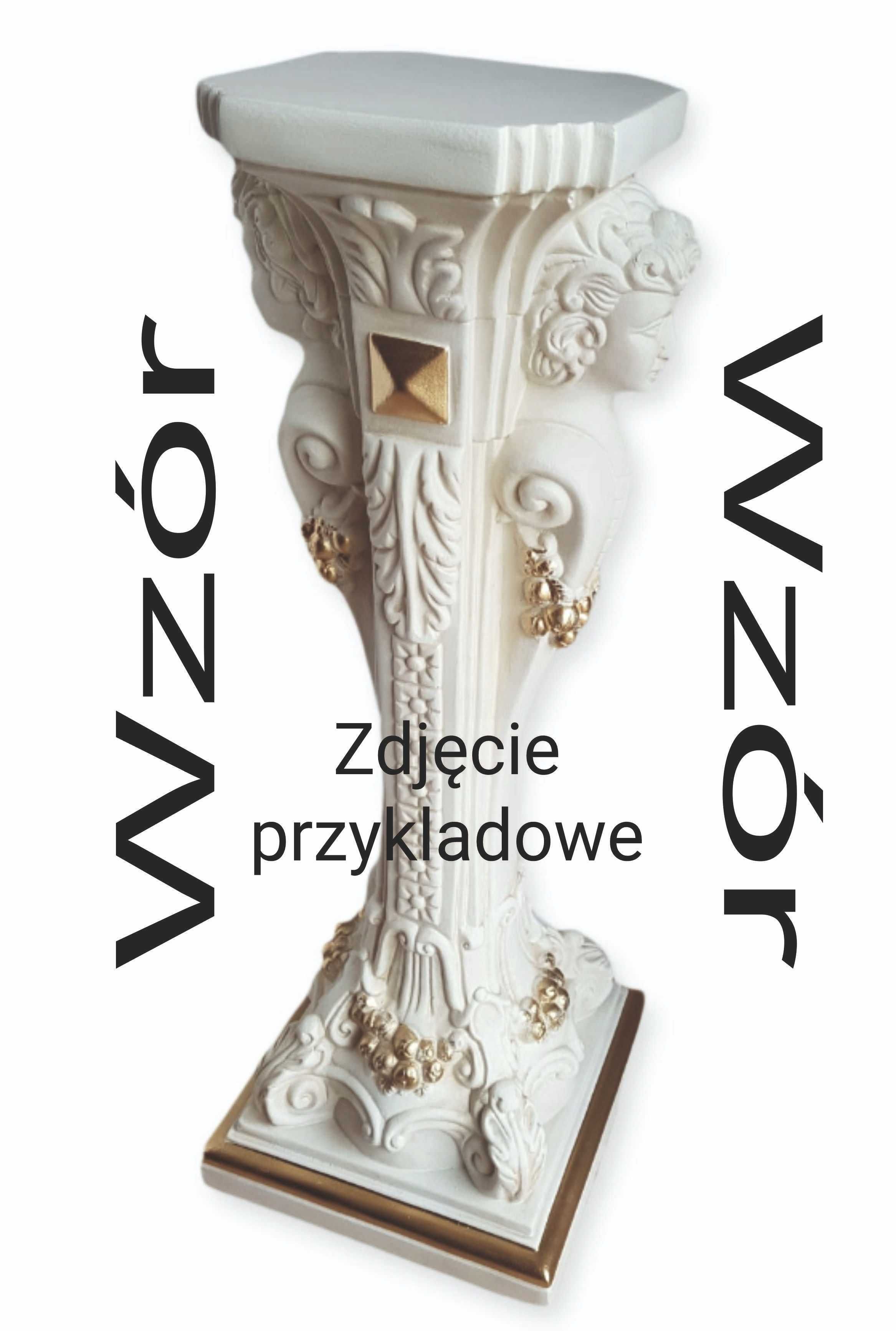 Kolumna, Filar, Postument Grecki stolik 2 twarze 72cm - Kolor: Złoty