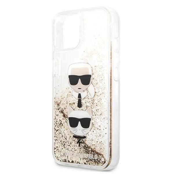 Etui Karl Lagerfeld Liquid Glitter dla iPhone 13 Mini 5,4" Złoty/Gold