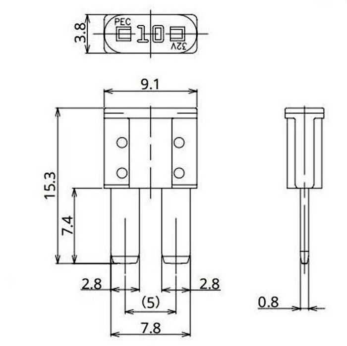 набор Предохранителей 10 шт  МИКРО 2 MICRO2 Dodge Jeep KIA
