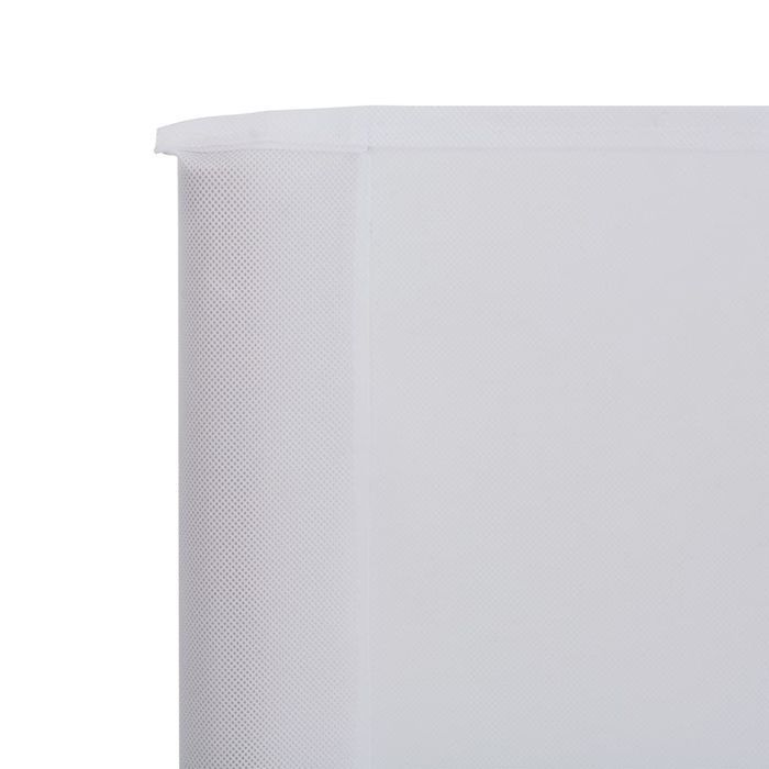 vidaXL Parawan 3-skrzydłowy z tkaniny, 400x80 cm, piaskowy biały