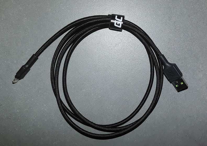 Kabel z LED - USB Lightning GREEN CELL Ray 1.2 m Czarny NOWY