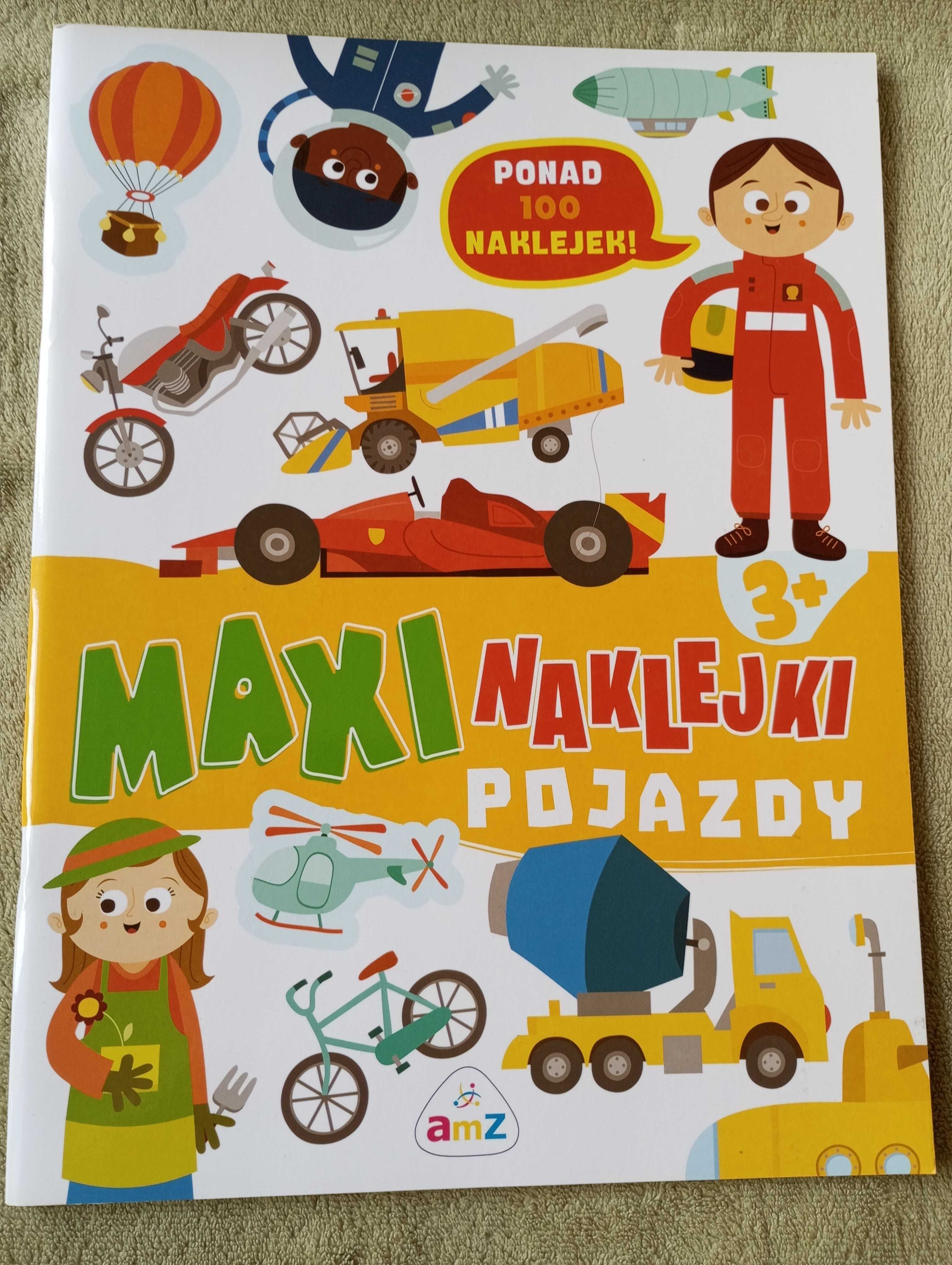 Maxi naklejki Pojazdy, nieużywane,ponad 100 naklejek, duży format