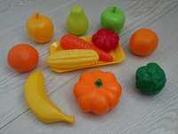 Игровой набор пластиковых фруктов и овощей, 12 предметов