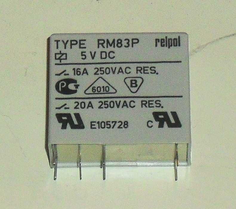 Przekaźnik RM83P - 1011 - 25 - 1005, 5 VDC, 16 A / 250 VAC RELPOL