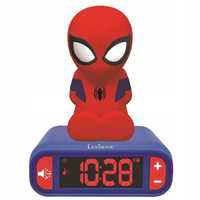 Lampka nocna SpiderMan BUDZIK zegar 3D figurka