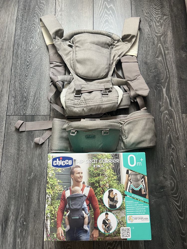 Сумка нагрудна Chicco Hip Seat ергорюкзак кенгуру для дітей немовлят