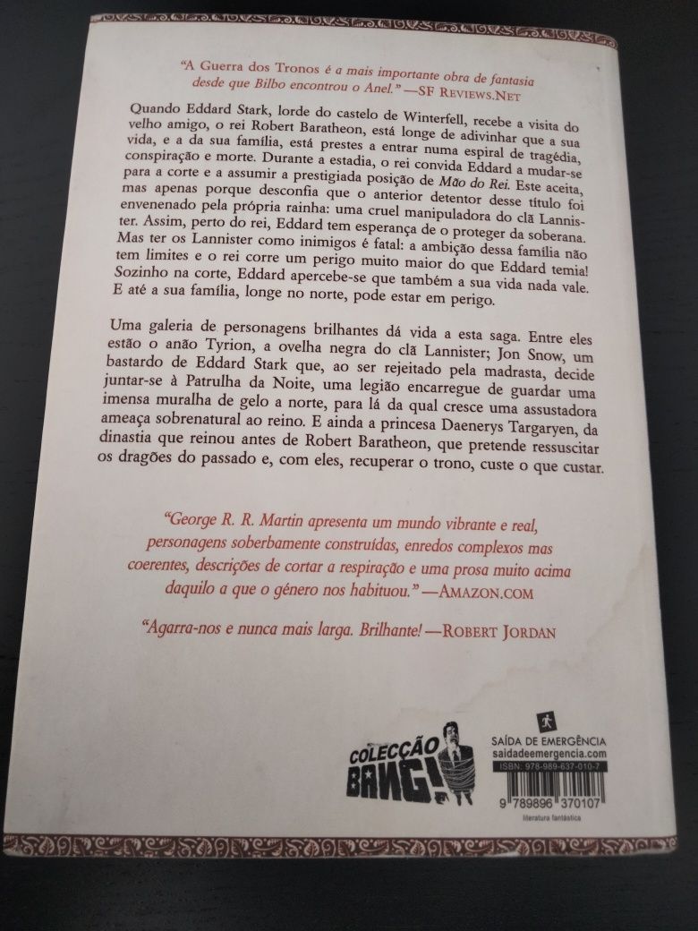 Livro 'A Guerra dos Tronos'