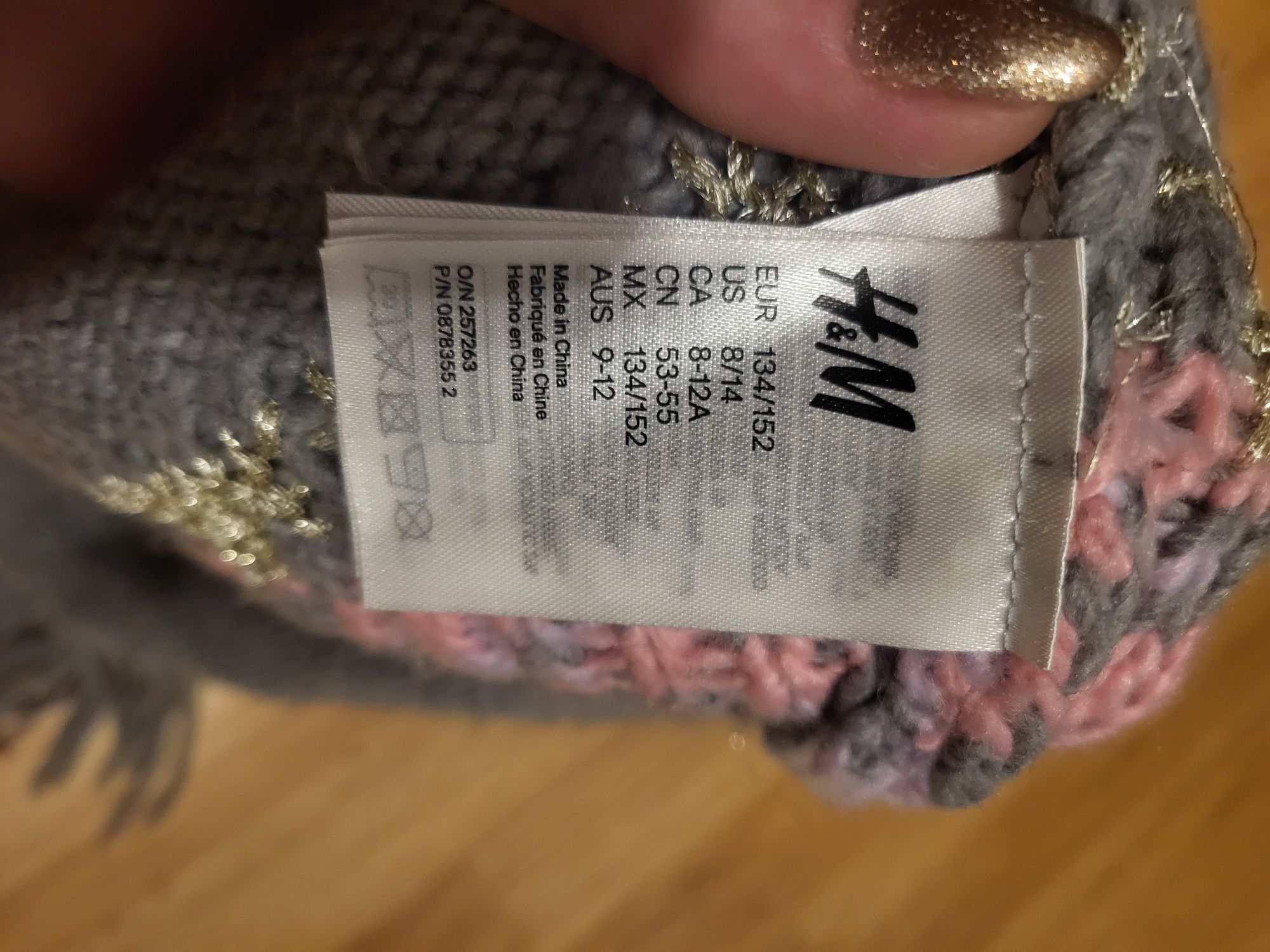 Poncho h&M od 5-12 lat 122-146 dziewczynka ciepłe i mięsiste