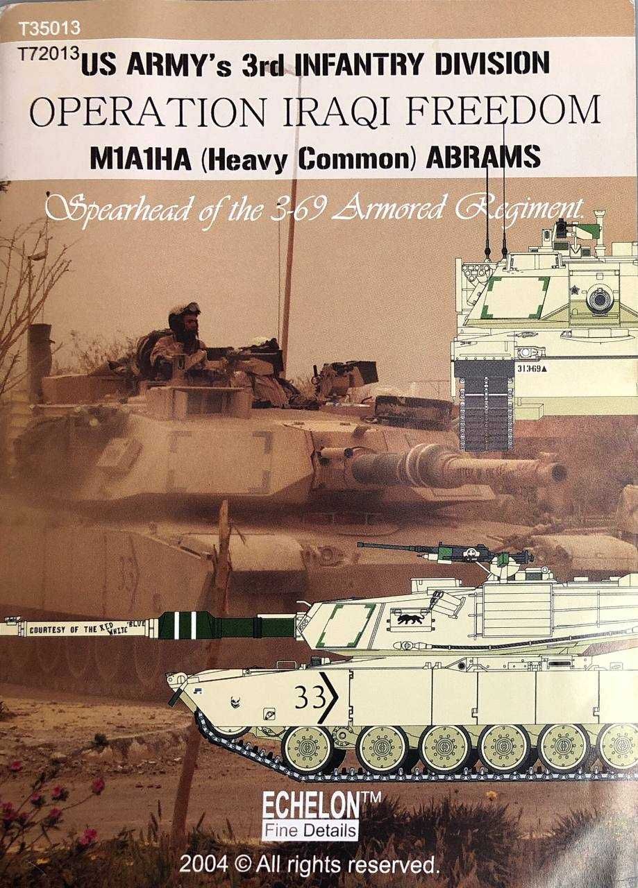 1/35 Декалі для танків M1A1/A2 Abrams (Echelon T35013)
