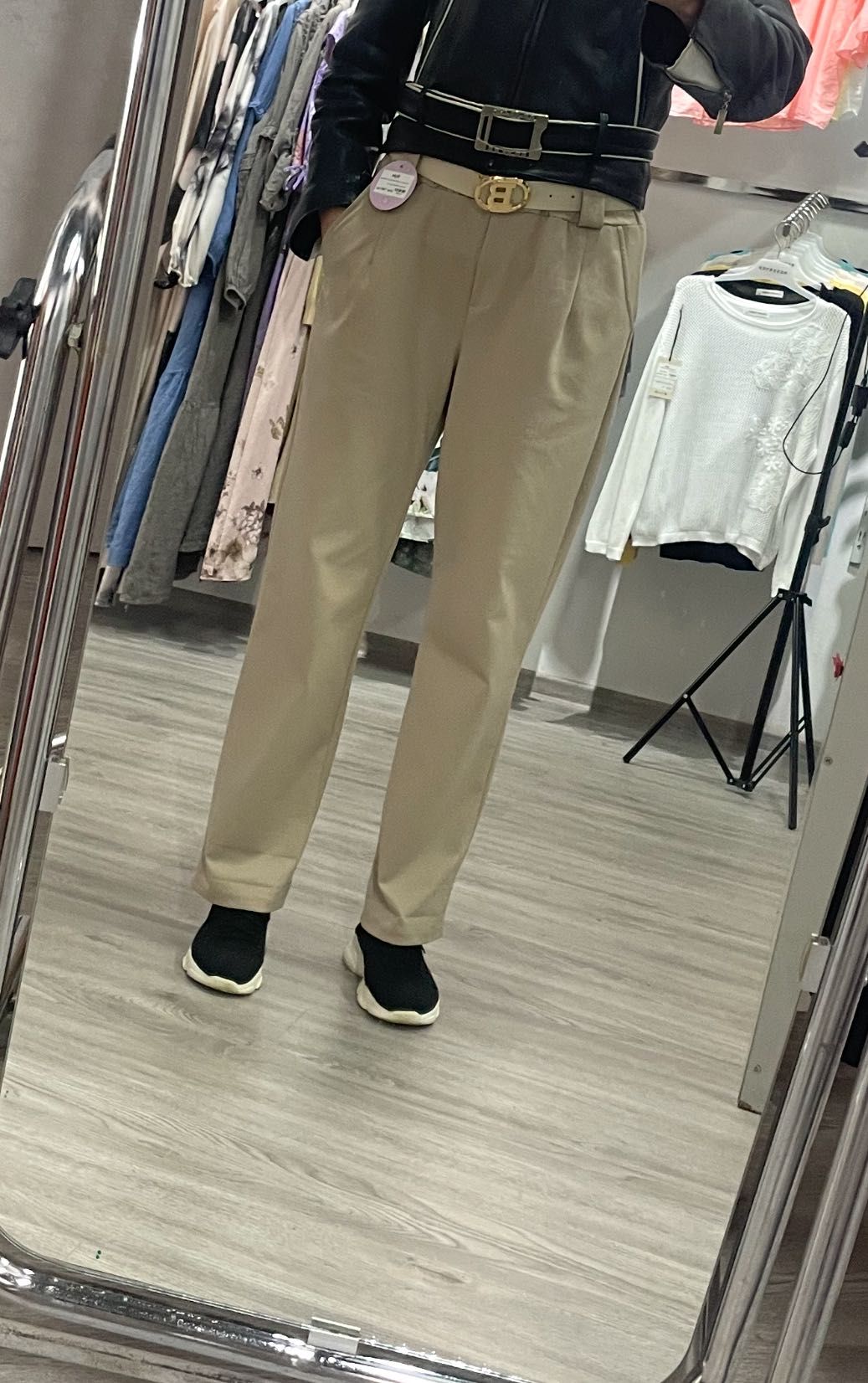 Класичні базові штани з поясом котон стрейч |Італія| M-L-XL-XXL