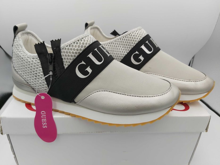 NOWE sneakersy GUESS srebrne trampki rozmiar 40  tenisówki