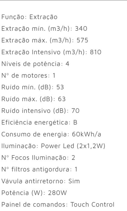 Exaustor/chaminé FRASA