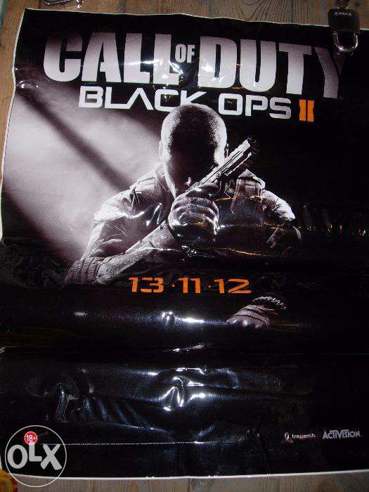 Большой Игровой постер-наклейка Call of Duty: Black Ops II