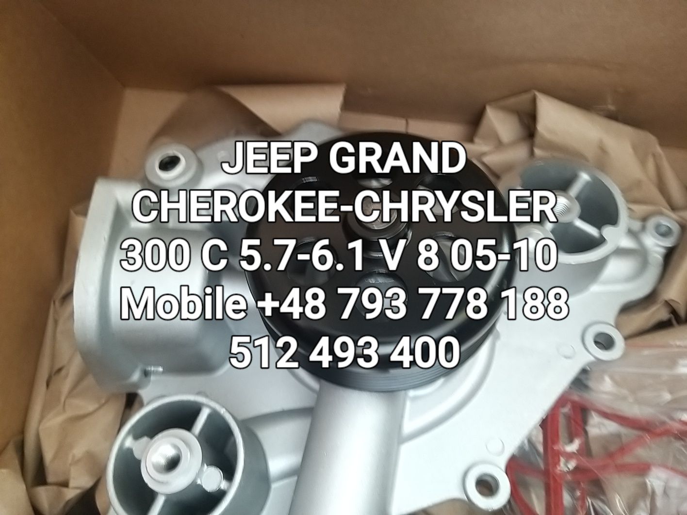Nowa pompa wody Jeep -Dodge Magnum -Chrysler 300 5.7-6.1 V 8 05-10 r