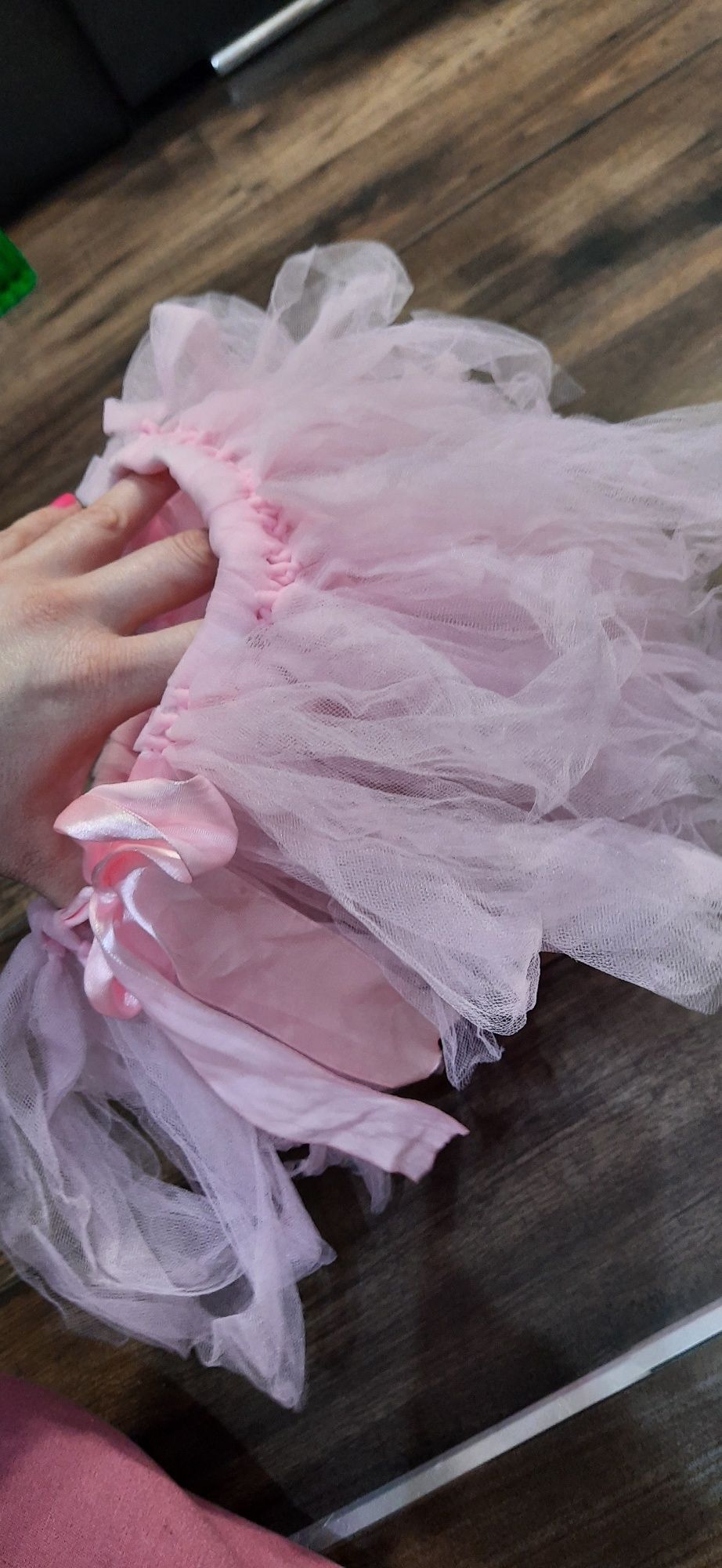 Spódniczka tiul tutu różowa 62 68 sesja