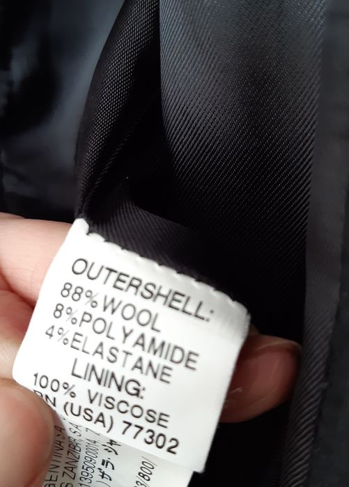 Zara M/L elegancki klasyczny płaszcz 88% wełna minimalizm premium
