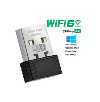 Karta sieciowa, NANO Adapter WiFi 6 AX286 MIMO 2.4GHz, 802.11ax