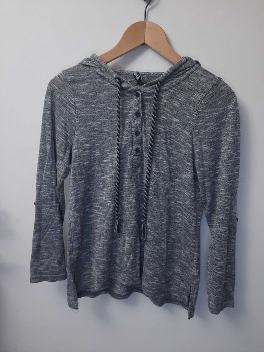 Cienka bluza z kapturem bluzka sweterek Colloseum L