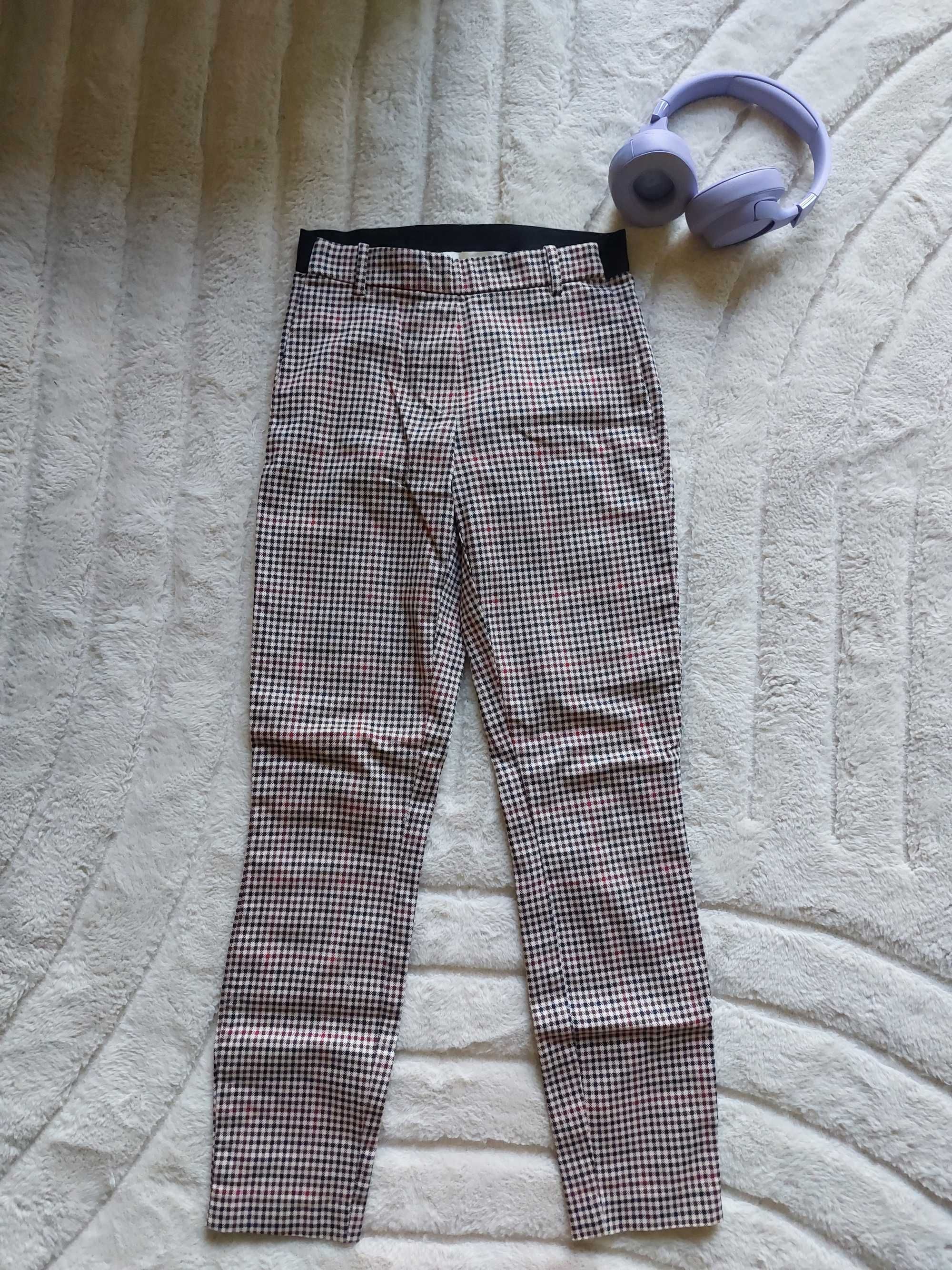 H&M legginsy w kratkę, rozmiar 34, stan idealny