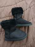 Botas de inverno pretas brilhantes menina da In Extenso tamanho 27