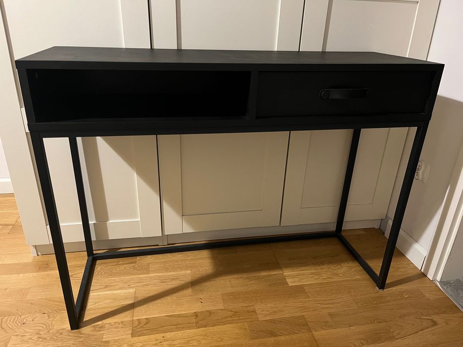 Konsola szafka z szufladą loft czarna