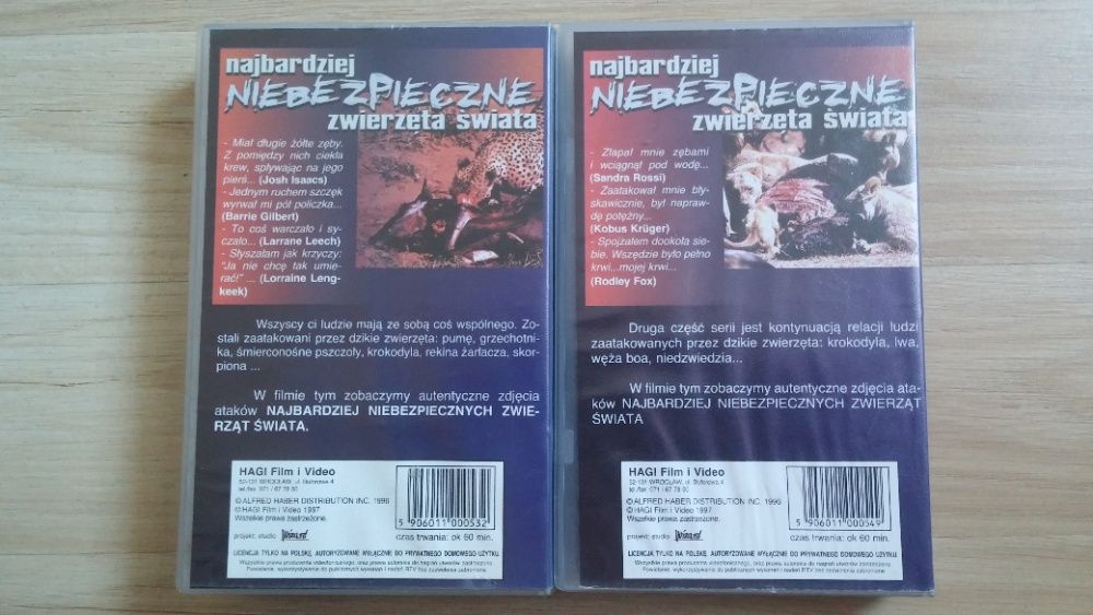 Najbardziej niebezpieczne zwierzęta świata VHS