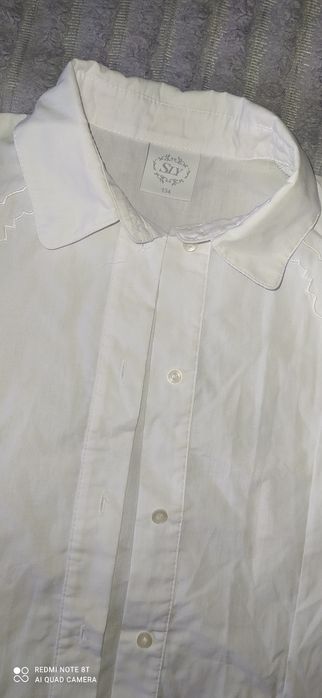 Продам школьное платье, рубашку . 134.