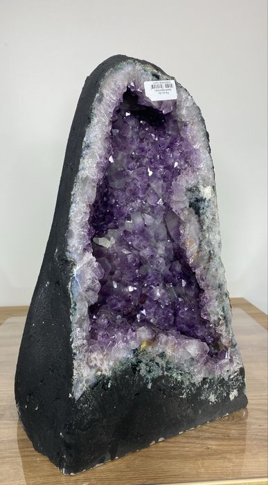 Piękny Ametyst Geoda + Wyjątkowe Kryształy Kalcytu 40cm - 18kg