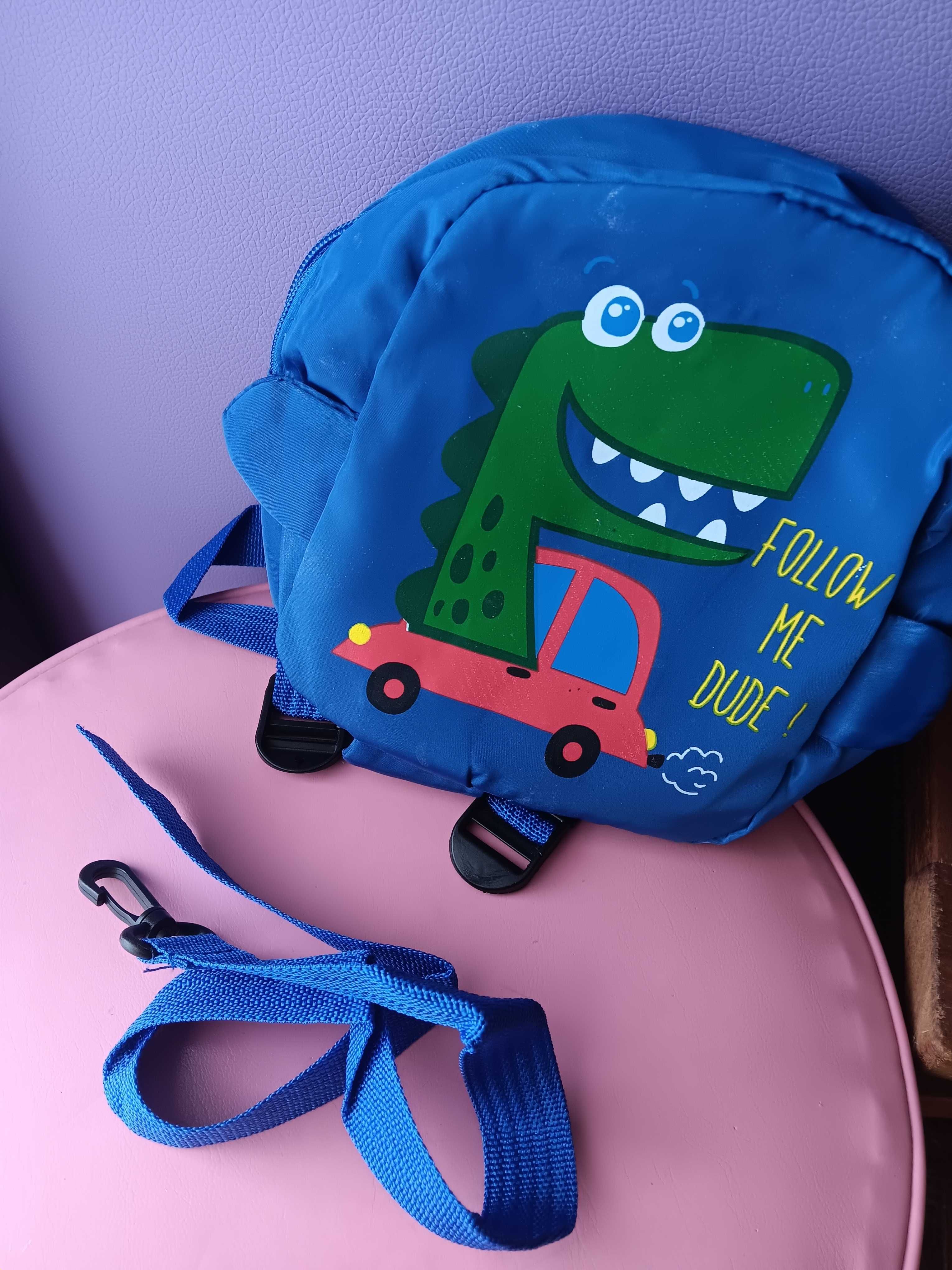 Mini mochila Dino Azul ou verde
