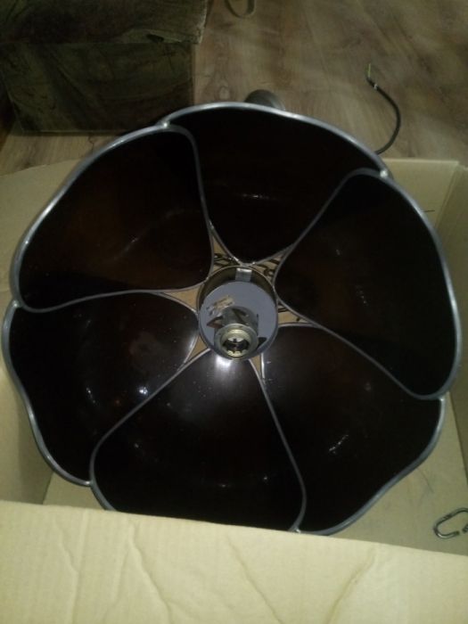 Lampa szkło metal cyna 100w