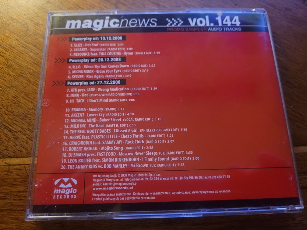 CD Promo Sampler Magicnews vol.144 Magic records 2008