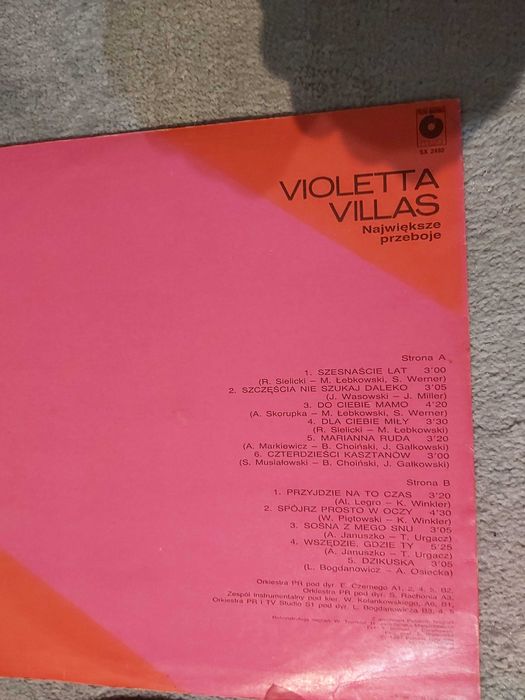 Płyta winylowa Violetta Villas Greates hits 1-press z 1987r.cena 79 zł