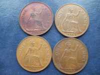 Stare monety 1 pens 1962 ,, 1964 , 1965 ,, 1967 Anglia
