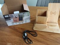 ładowarka indukcyjną Bamboo  z organizerem