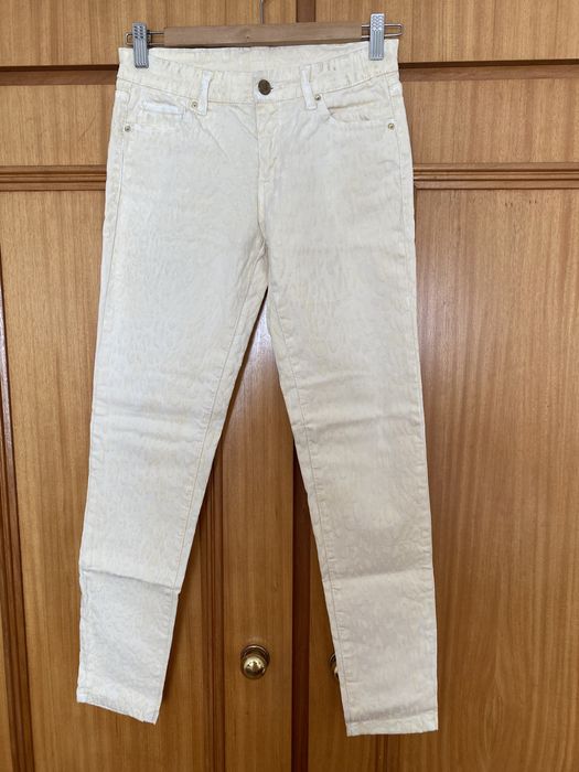 Calças branco creme