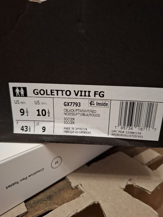 Продам нові чоловічі бутси ADIDAS GOLETTO VIII FIRM 43р