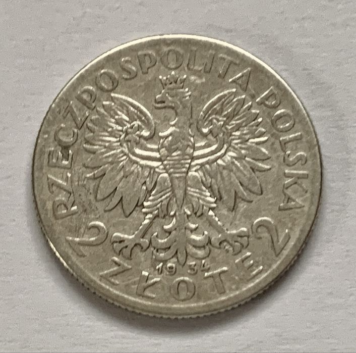 Польща 2 злотих 1933 та 1934рр Ядвіга срібло