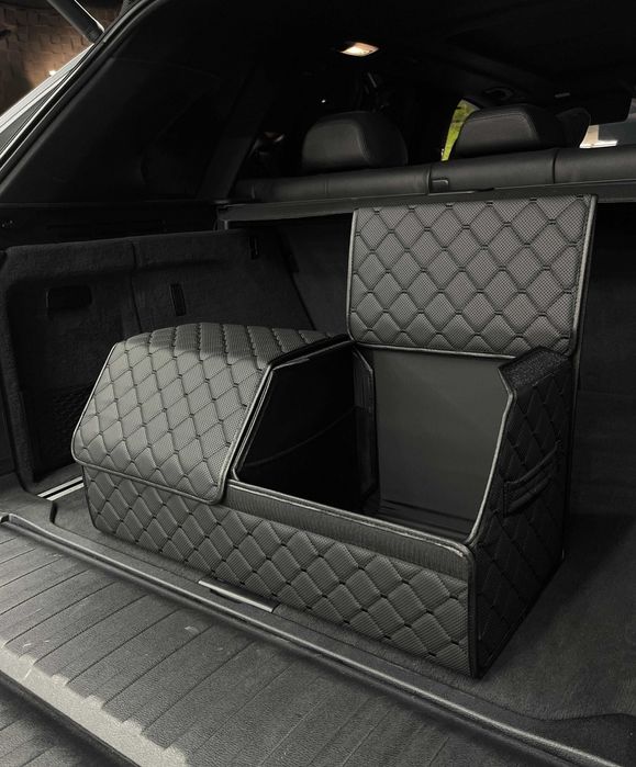 Органайзер саквояж бокс автомобільний в багажнику машини. Є логотипи