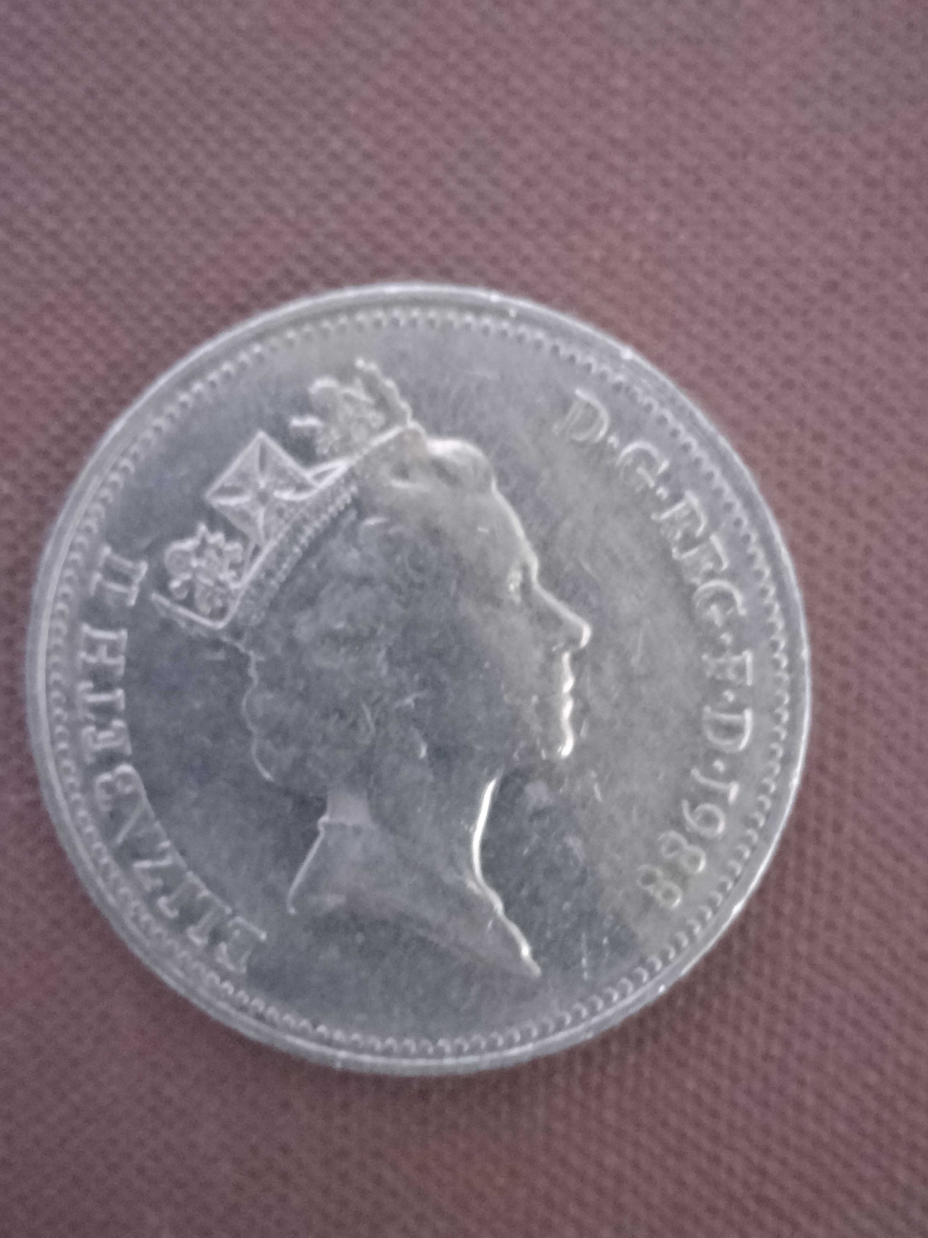 Moneta kolekcjonerska 5 pence Elizabeth II 1988 rok