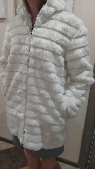 Весільна шубка айворі XS- S р