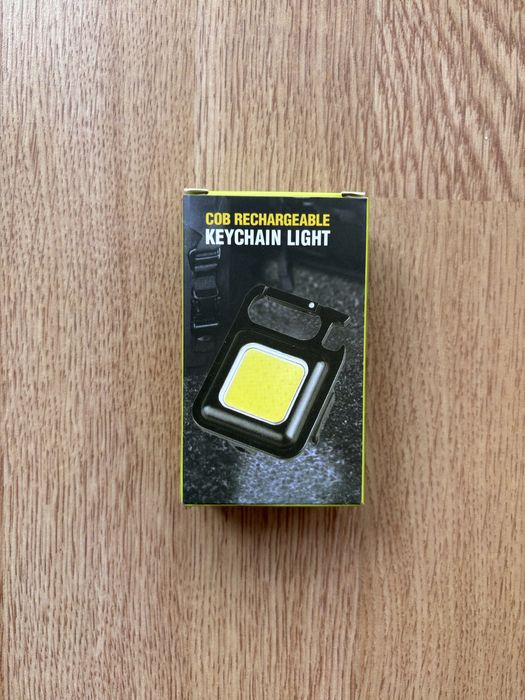 Аккумуляторный LED фонарик светодиодный фонарь ручной брелок карабином