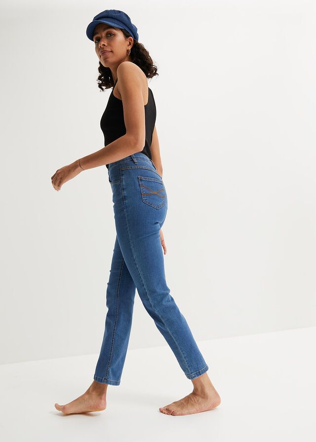 Bonprix spodnie jeans szerokie nogawki kieszenie 46
