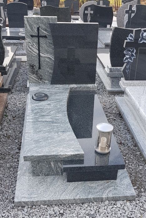 Pomnik nagrobek zł pojedynczy jasny polski granit nie chiny