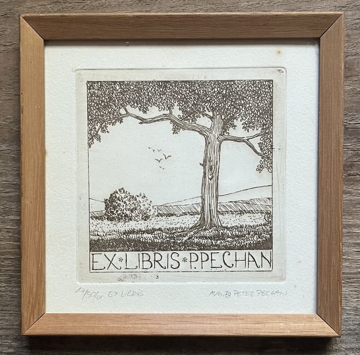 Akwaforta Ex Libris - Peter Pechan 1979r Berlin