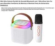 Mini Alto-Falante Portátil de Karaokê
