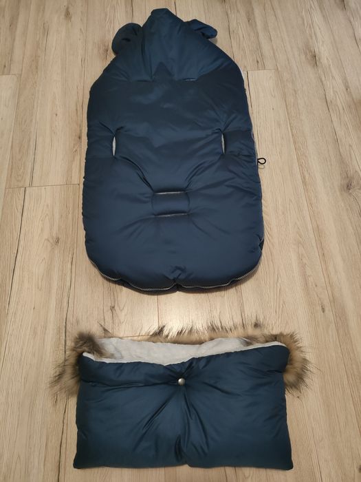 Babylab nowy śpiworek zimowy do wózka+mufka