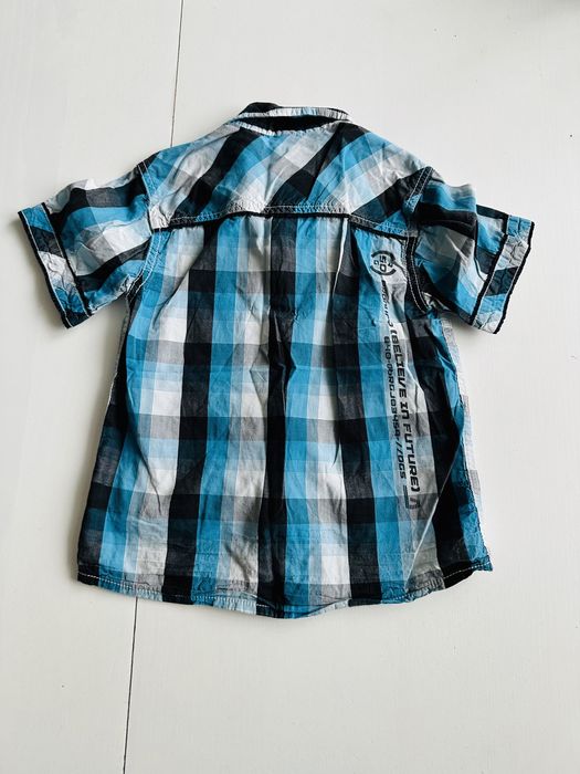 Koszula w kratę 116cm 6lat dla chłopca sportowa casual do jeansów#1595