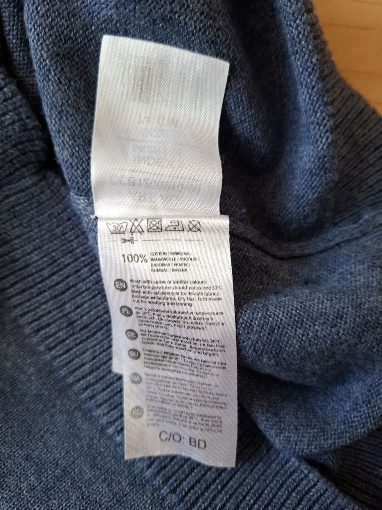 Bawełniany komplet koszula, kamizelka. Stan idealny. Rozm.74 cm.