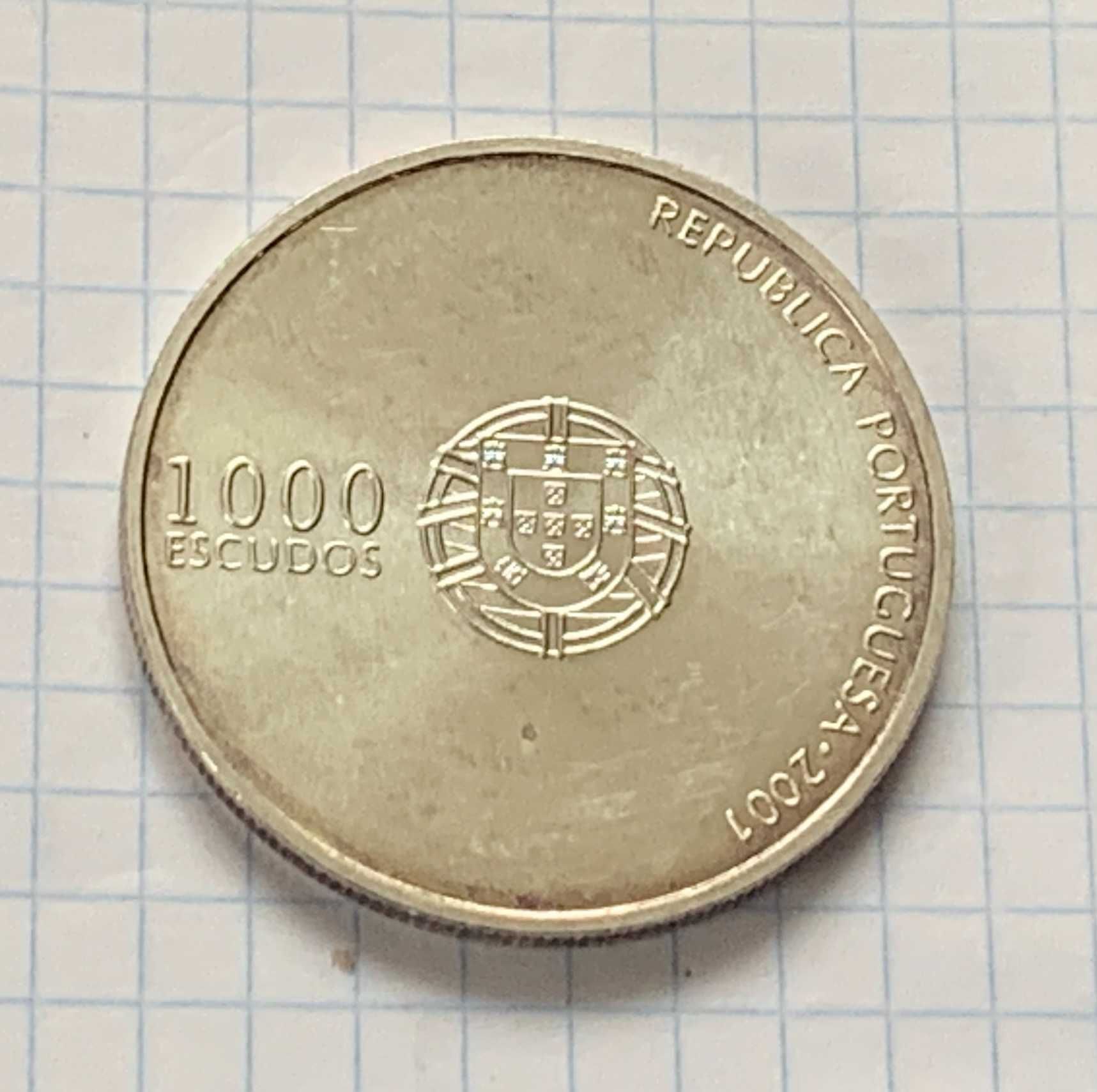 Португалія 1000 Ескудо Велика срібна Монета